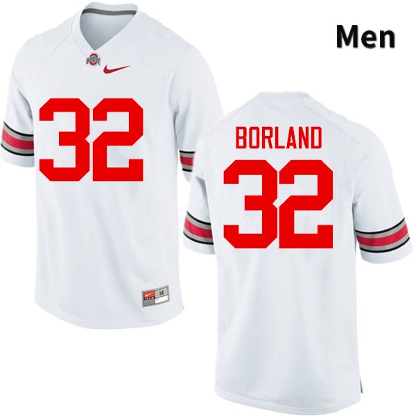 Ohio State Buckeyes Tuf Borland Men's #32 White Game Stitched College Football Jersey